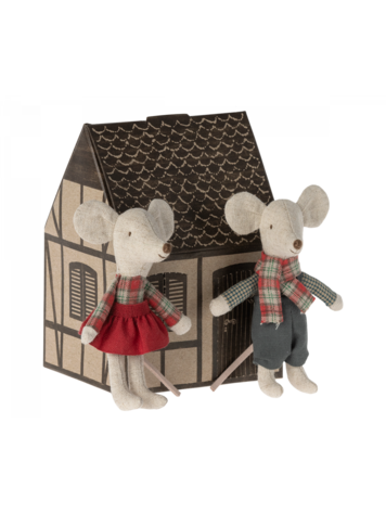 Maileg Winter Mice Twins, Little Brother And Sister