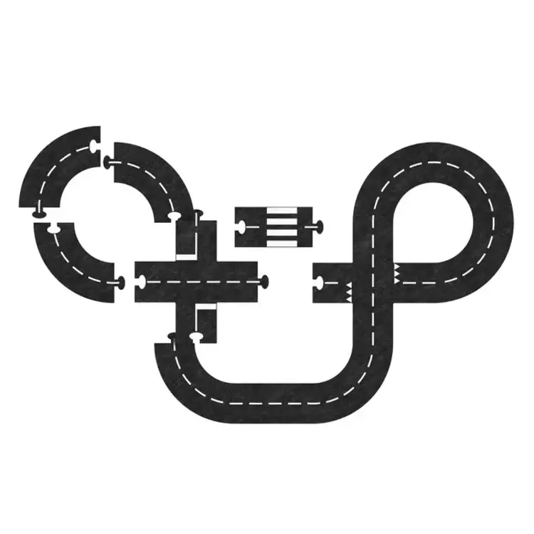 Sebra Autobaan In Stevig Vilt