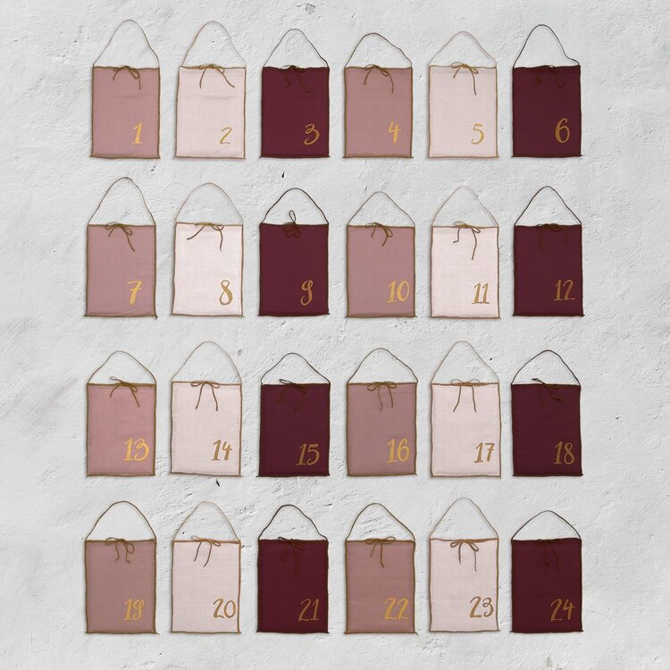 Numero 74 Advent Calendar Gift Bags - Mix Rose