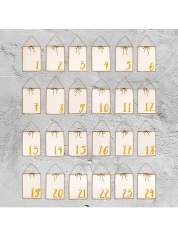 Numero 74 Advent Calendar Gift Bags - Natural