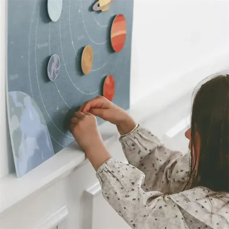 Zoe Felt Planet Blanket - Planets