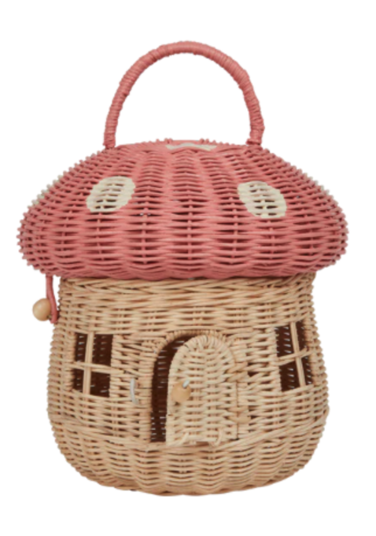Rattan Mushroom Basket Musk Couleur Locale Kids
