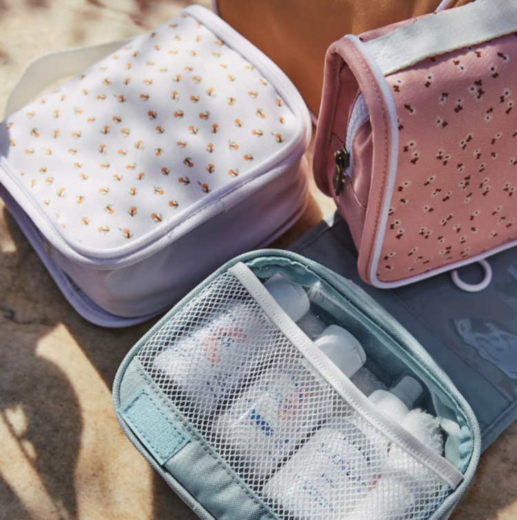 Olli Ella See-Ya Wash Bag - Steel Blue