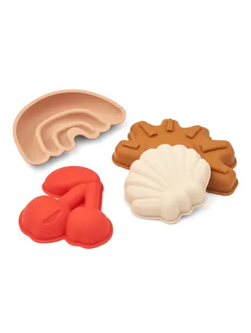 Liewood Gill Sand Moulds 4-Pack - Cherries / Apple blossom