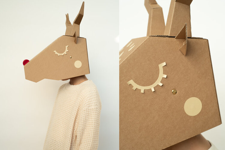 Koko Cardboards DIY Mask - Baby Reindeer