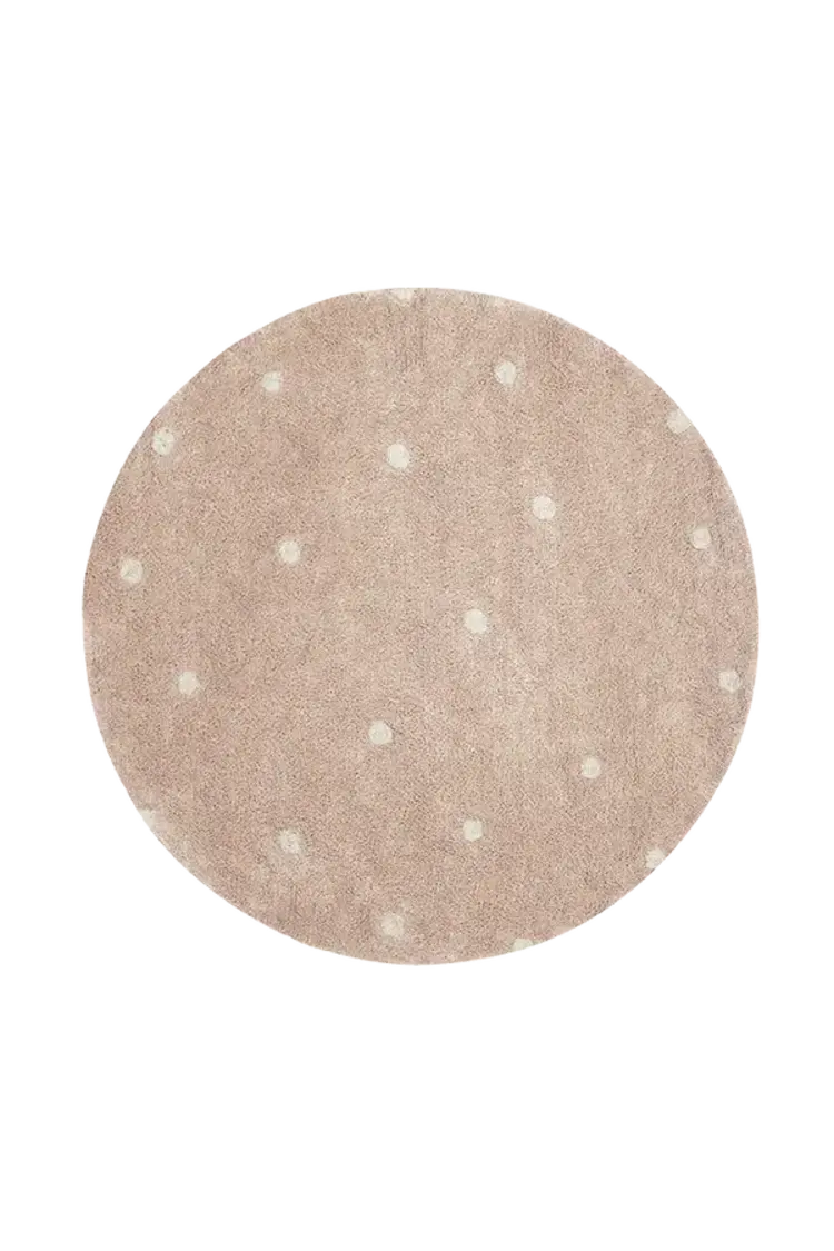 Lorena Canals Washable Rug - Round Dot Rose