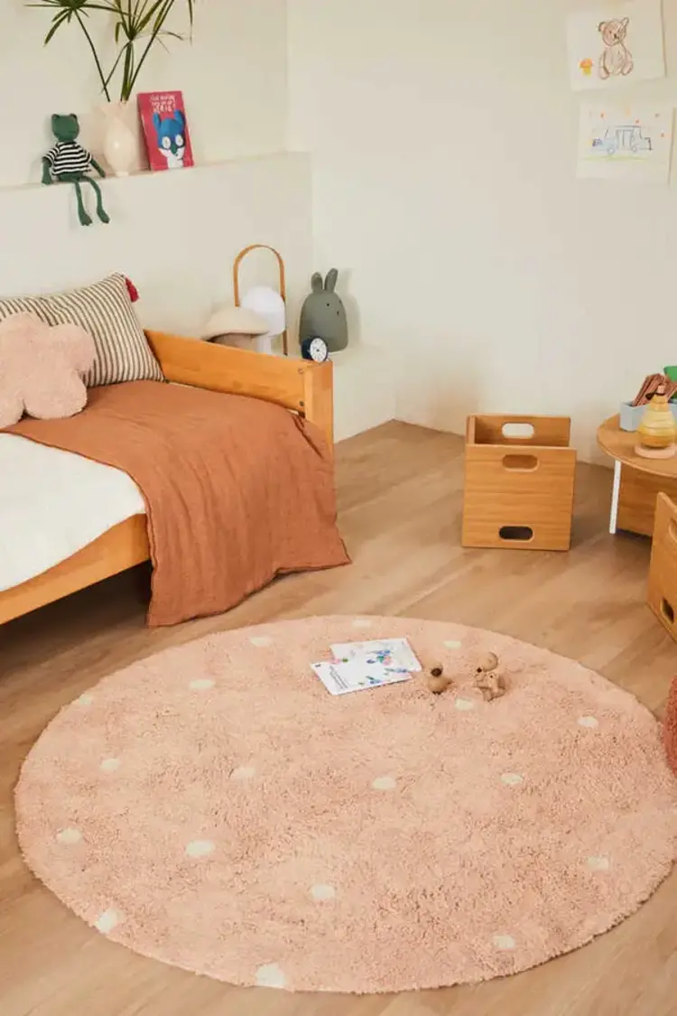 Lorena Canals Wasbaar Tapijt - Round Dot Rose