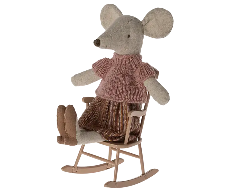Maileg Rocking Chair, Mouse - Dark Powder