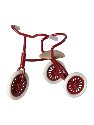 Maileg Abri à Tricycle, Mouse - Red