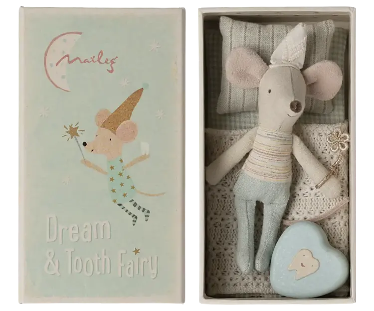 Maileg Tooth Fairy Mouse, Little Brother In Matchbox