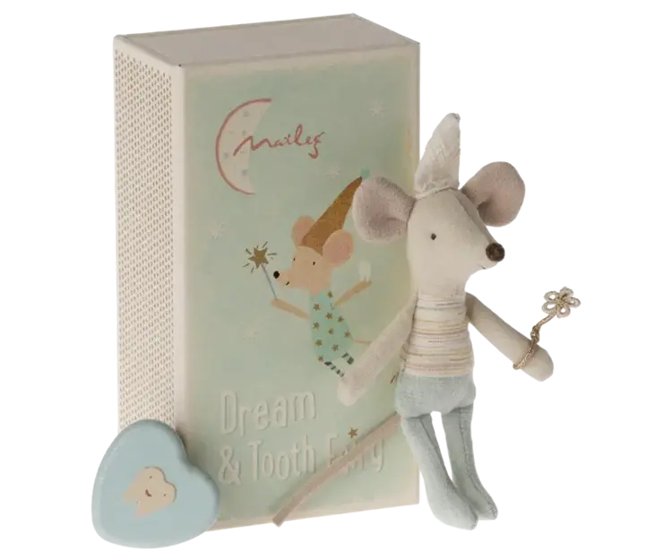 Maileg Tooth Fairy Mouse, Little Brother In Matchbox