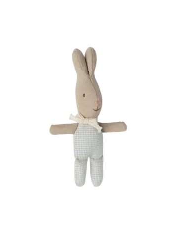 Maileg Rabbit, My - Light Blue Check