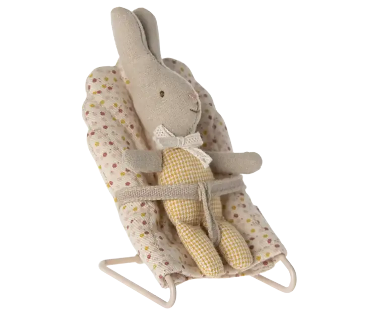Maileg Rabbit, My - Yellow Check