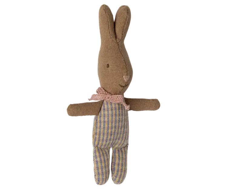 Maileg Rabbit, My - Rose/Blue Check