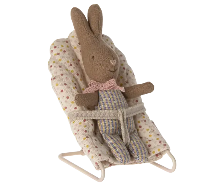 Maileg Rabbit, My - Rose/Blue Check