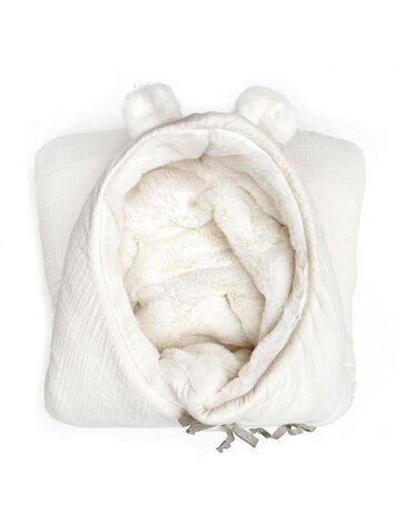 Babyshower Teddy Angel Nest - Ivory Powder