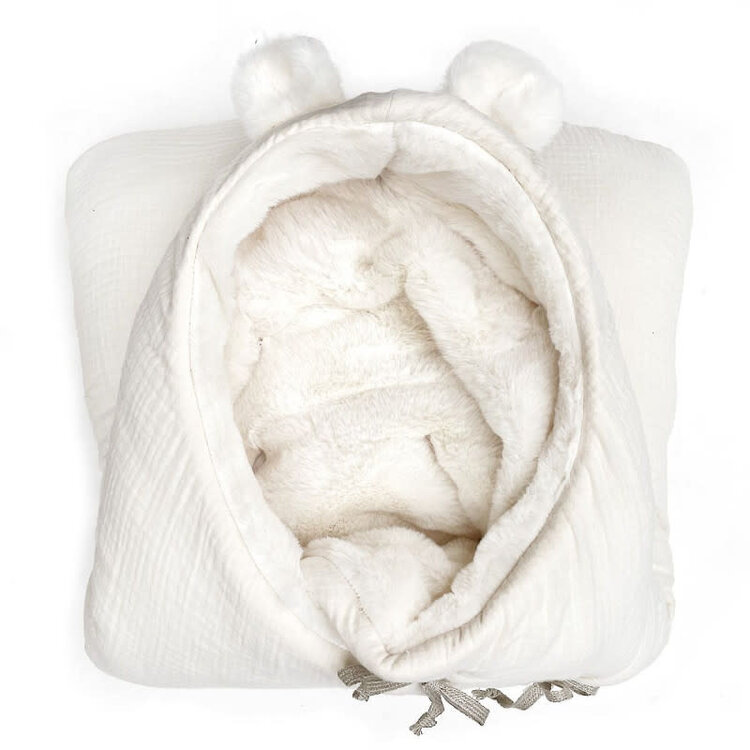 Babyshower Teddy Angel Nest - Ivory Powder
