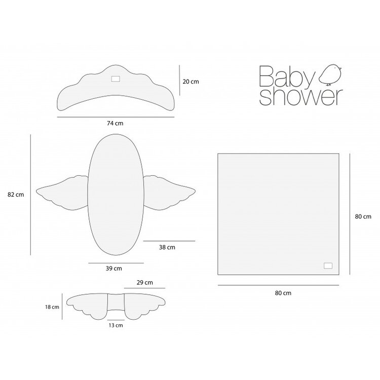 Babyshower Angel Moses Basket Dressing - Bamboo Touch