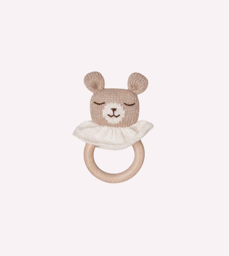 Main Sauvage Teething Ring - Teddy Sand