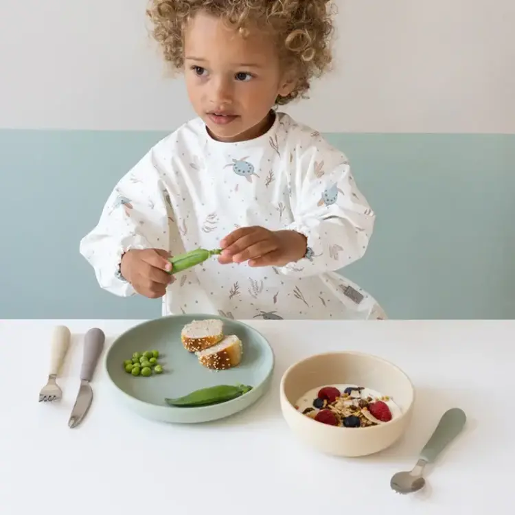 Cam Cam Copenhagen Bib, Sleeved - Sea Garden