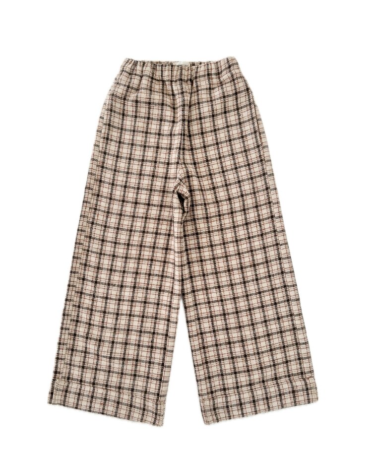 Long Live The Queen Check Pants - Beige Check