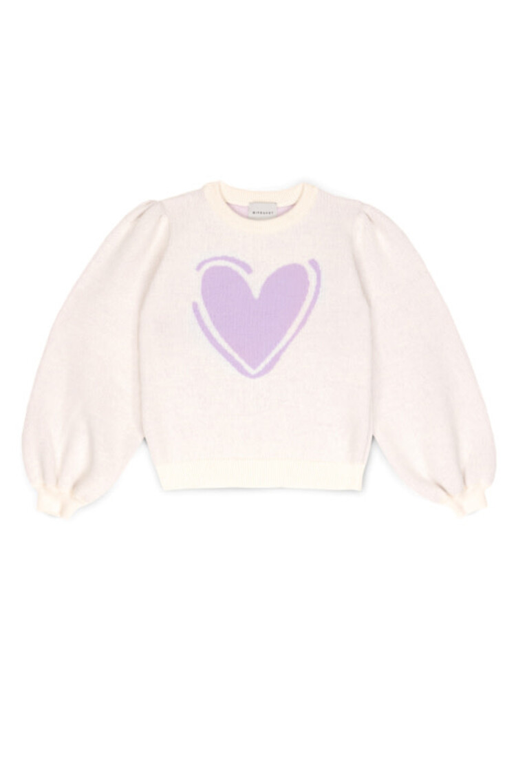Mipounet Valentina Sweater  - Ecru/ Mauve