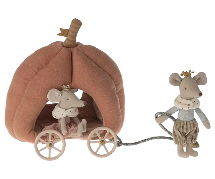 Maileg Pumpkin Carriage, Mouse