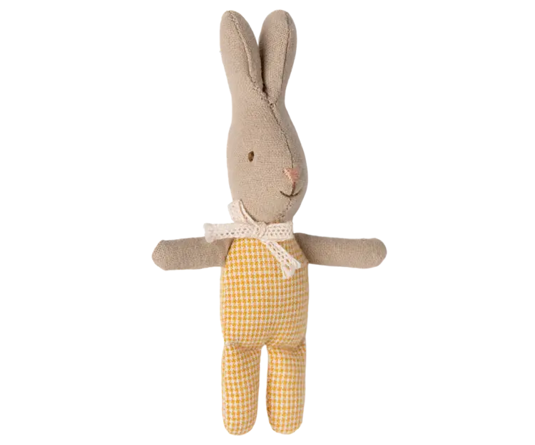Maileg Rabbit, My - Yellow Check