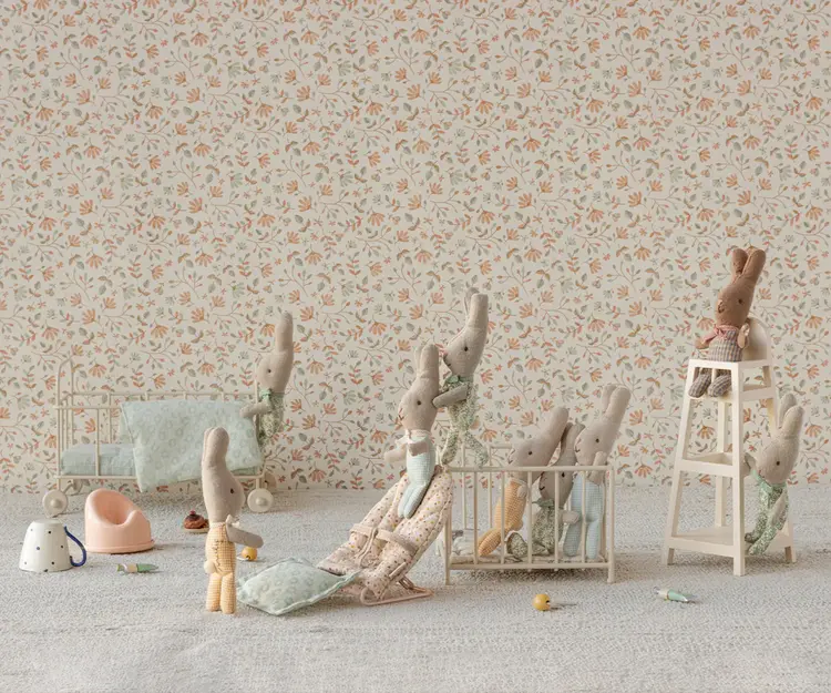 Maileg Rabbit, My - Rose/Blue Check