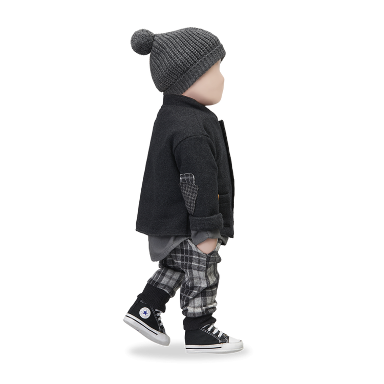 1+ in the family Erna Pom Pom Beanie - Grey