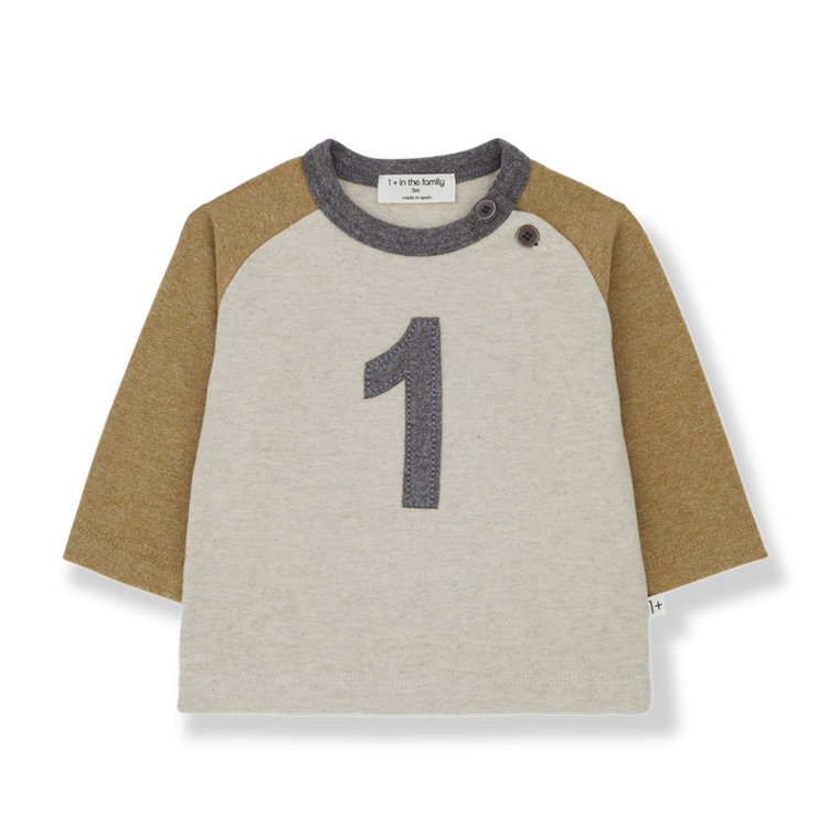 1+ in the family Genar Number One T-Shirt - Ochre