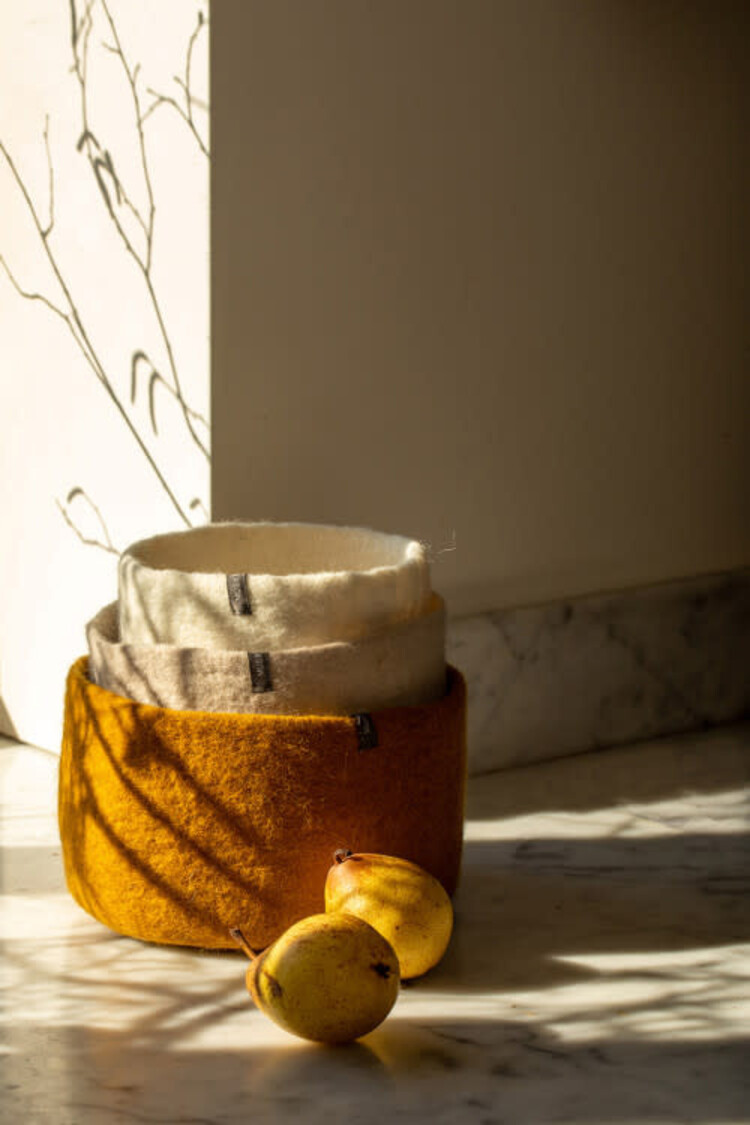 Muskhane Set van 3 Nested mandjes - Harmony Gold