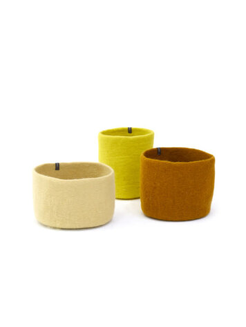 Muskhane Set Of 3 Nested Baskets - Harmony Tender Wheat