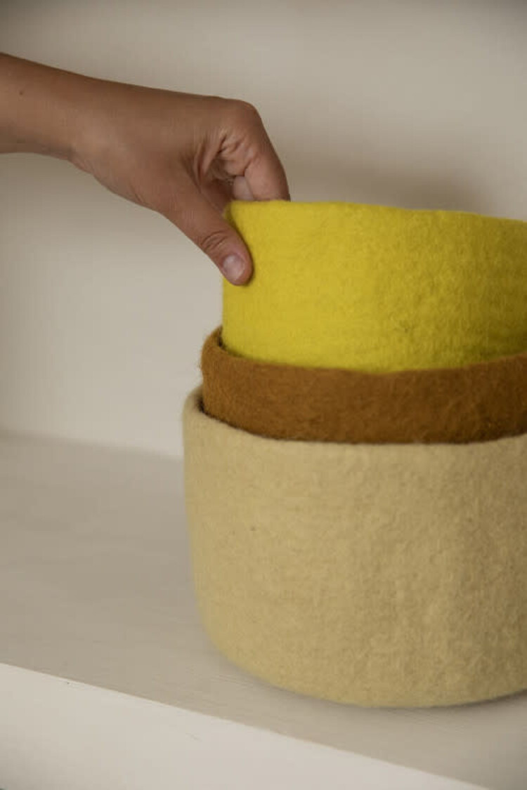 Muskhane Set van 3 Nested mandjes - Harmony Tender Wheat