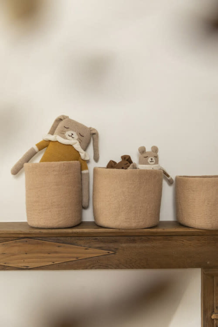 Muskhane Set of 3 Nested Baskets - Nude