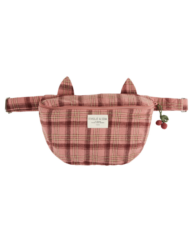 Emile et ida Fanny Bag Banane A Oreilles - Carreau Blush