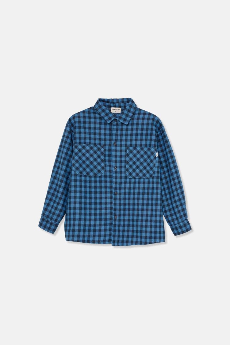 COZMO Samuel Shirt - Gingham Blue