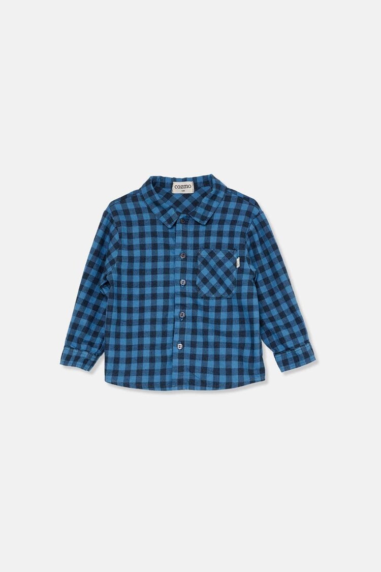 COZMO Samuel Shirt - Gingham Blue