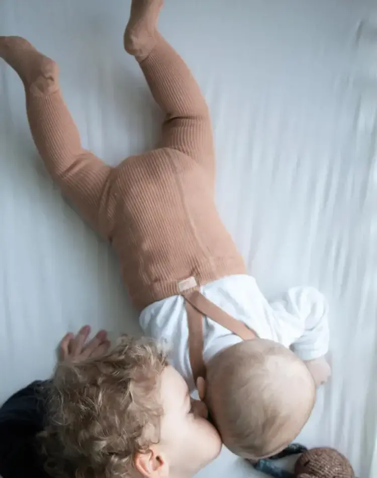 Silas Footed Cotton Tights - Light Brown