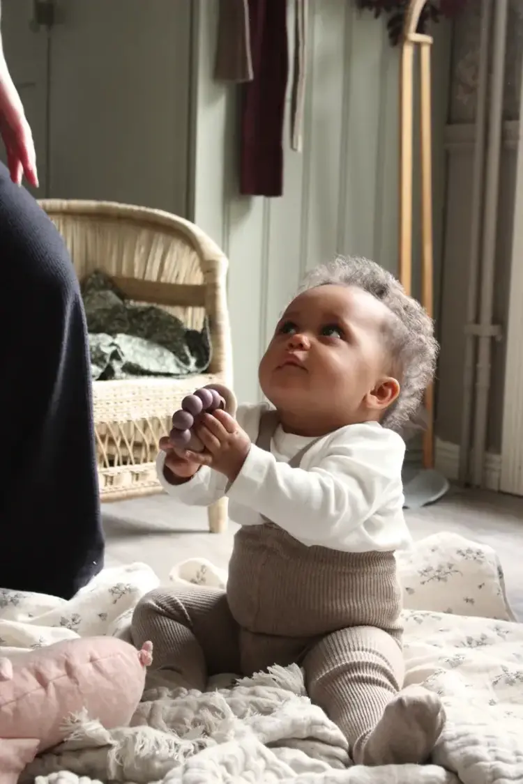 Silas Footed Cotton Tights - Peanut Blend