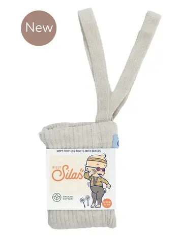 Silas Hippy Footed Cotton Tights - Cream Blend