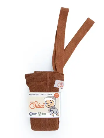 Silas Wooly Footless Wool Tights - Ginger