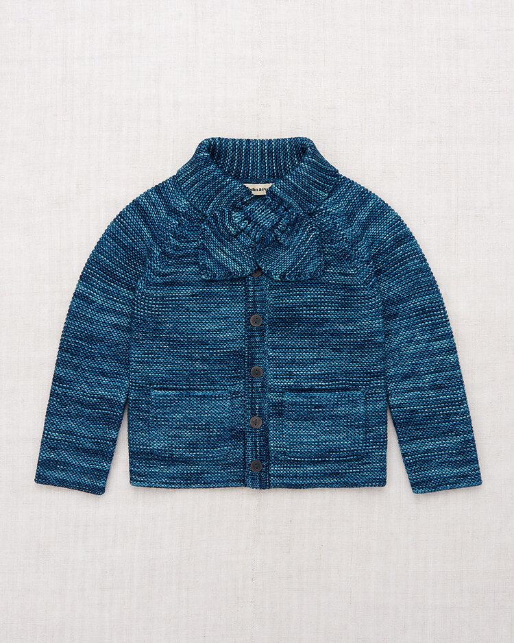 Misha & Puff Scout Cardigan - Ocean Space Dye