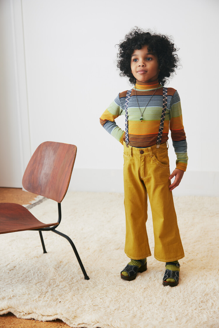 Misha & Puff Slim Flared Jeans - Ochre Denim