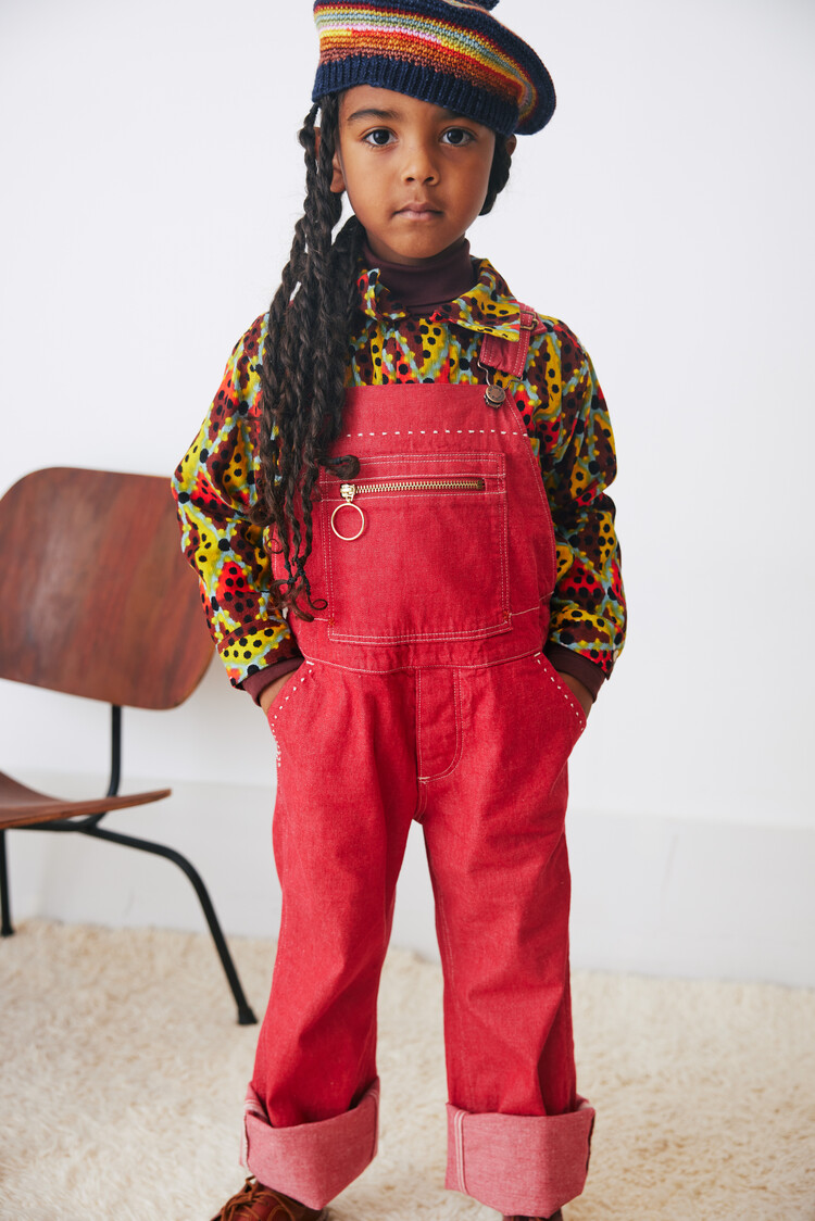 Misha & Puff Zip Overall - Vintage Red Denim