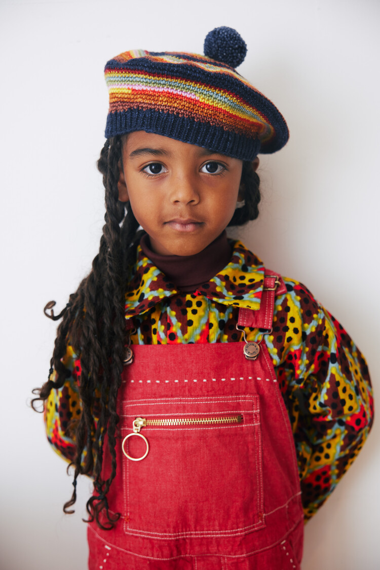 Misha & Puff Corduroy Arthur Top - Chestnut Harlequin Dots