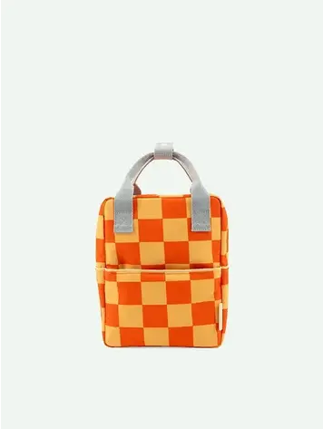 Sticky Lemon Backpack Small Farmhouse - Checkerboard Pear Jam + Ladybird Red