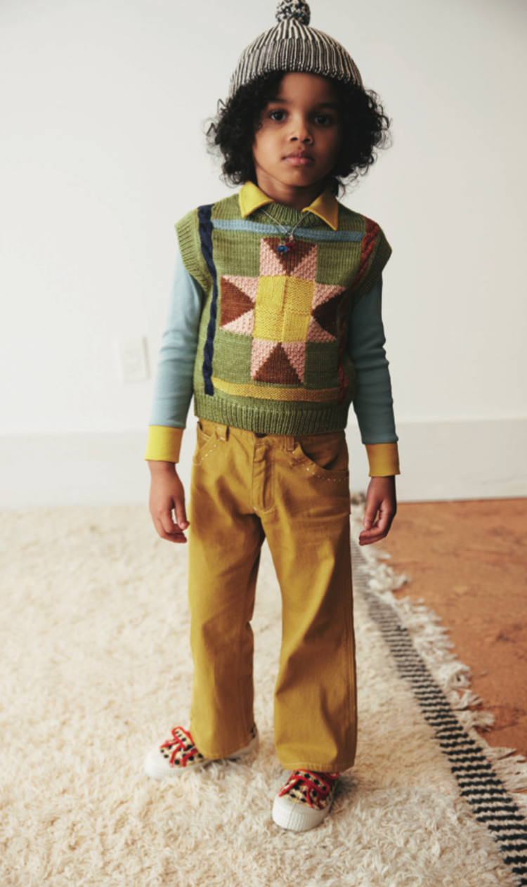 Misha & Puff Slim Flared Jeans - Ochre Denim