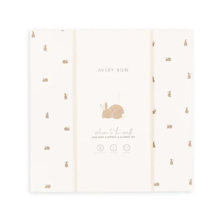 Avery Row Geboortegeschenk: Geboortepakje & Dekentje - Bunnies