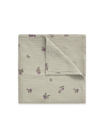 Garbo&friends Muslin Swaddle Blanket - Prune Green